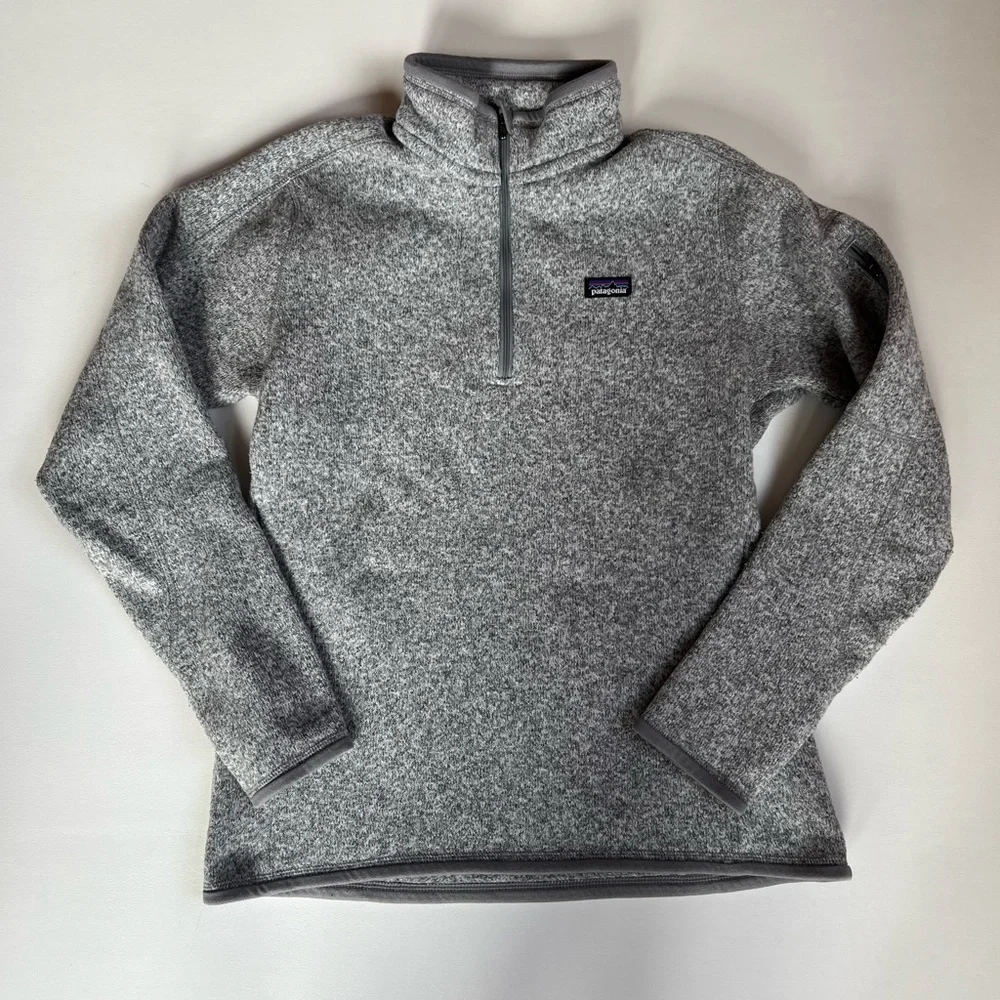Patagonia Women’s Better Sweater Quarter Zip - Grey, Size Medium - Picture 1 of 5